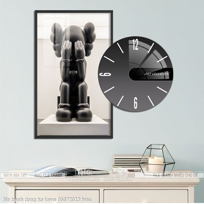 file tranh dong ho kaws 06072023 hieu