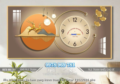 file tranh dong ho lam song huou trang tri decor 19122024 phu