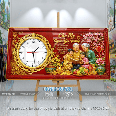 file tranh dong ho thu phap gia dinh tri an thay co cha me 092026 09