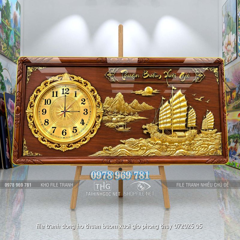 file tranh dong ho thuan buom xuoi gio phong thuy 072026 05