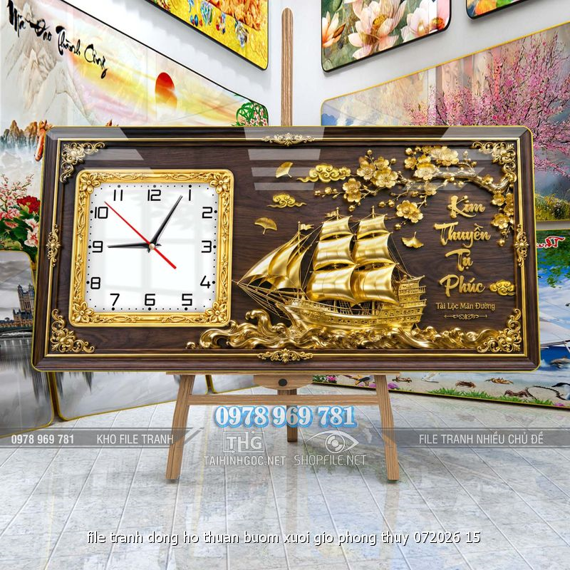file tranh dong ho thuan buom xuoi gio phong thuy 072026 15