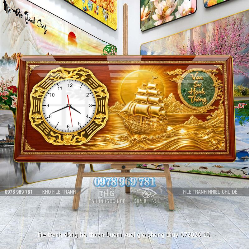 file tranh dong ho thuan buom xuoi gio phong thuy 072026 16