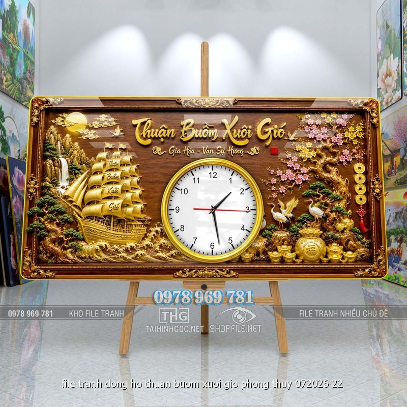 file tranh dong ho thuan buom xuoi gio phong thuy 072026 22