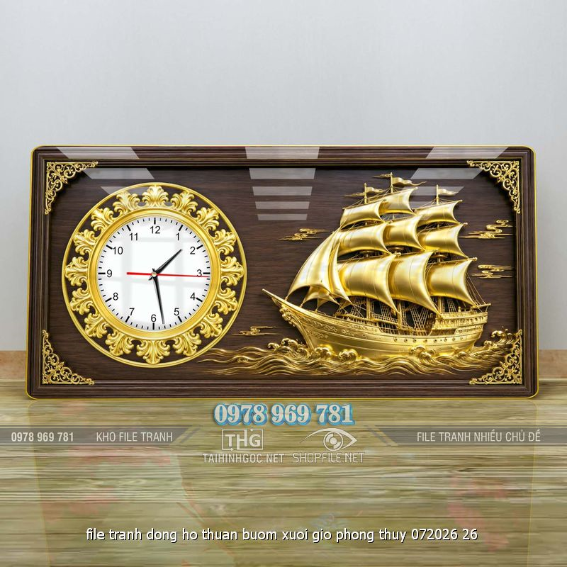 file tranh dong ho thuan buom xuoi gio phong thuy 072026 26