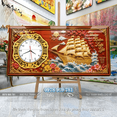 file tranh dong ho thuan buom xuoi gio phong thuy 092026 1