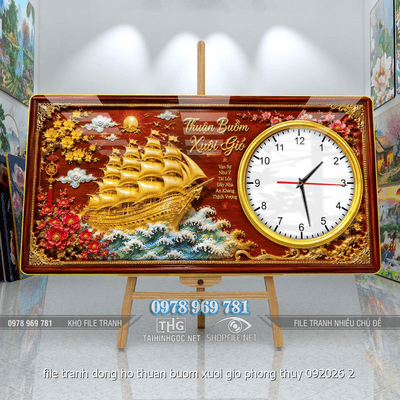 file tranh dong ho thuan buom xuoi gio phong thuy 092026 2