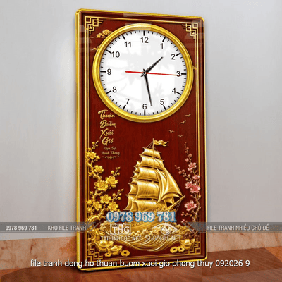 file tranh dong ho thuan buom xuoi gio phong thuy 092026 9