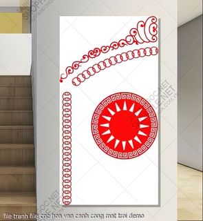 file tranh file cnc hoa van canh cong mat troi