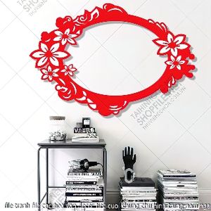 file tranh file cnc hoa van decor tiec cuoi khung chu hinh trung nam ngang