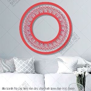 file tranh file cnc hoa van doc dao hinh tron dep mat