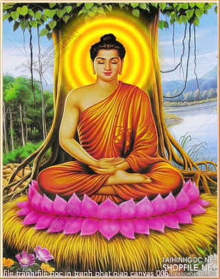 file tranh file goc in tranh phat giao canvas 006