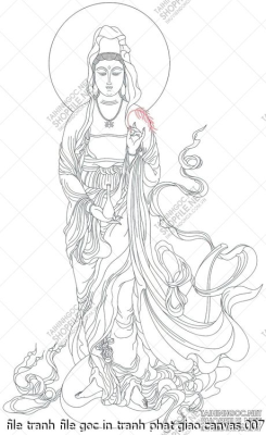 file tranh file goc in tranh phat giao canvas 007