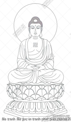 file tranh file goc in tranh phat giao canvas 009