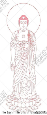 file tranh file goc in tranh phat giao canvas 017