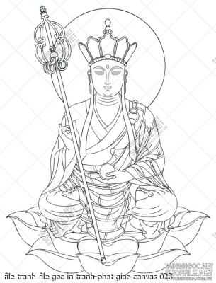 file tranh file goc in tranh phat giao canvas 023