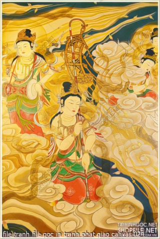 file tranh file goc in tranh phat giao canvas 024