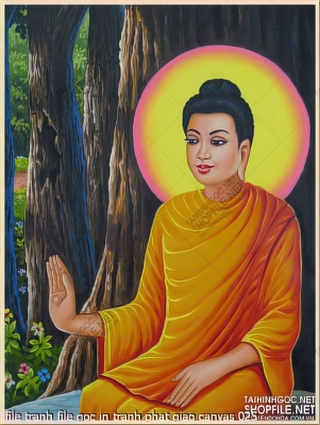 file tranh file goc in tranh phat giao canvas 025