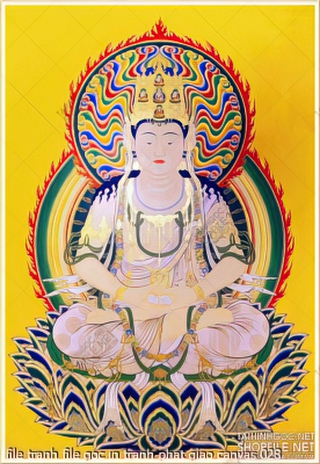 file tranh file goc in tranh phat giao canvas 028