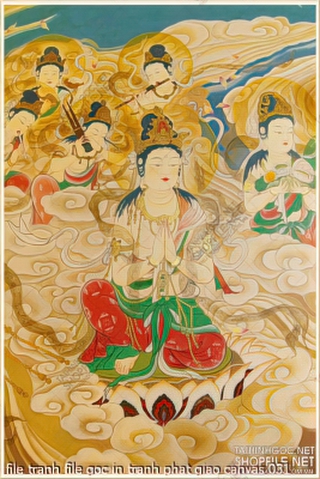 file tranh file goc in tranh phat giao canvas 031