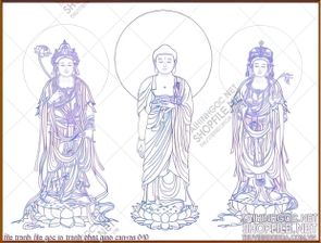 file tranh file goc in tranh phat giao canvas 040