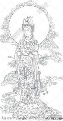 file tranh file goc in tranh phat giao canvas 045