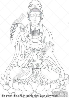 file tranh file goc in tranh phat giao canvas 047