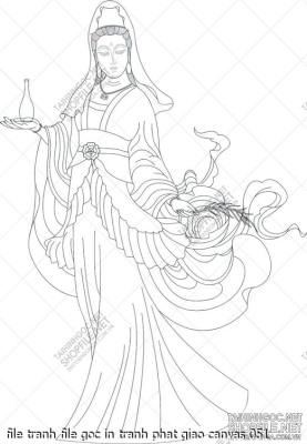 file tranh file goc in tranh phat giao canvas 051