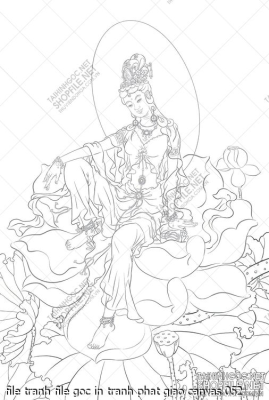 file tranh file goc in tranh phat giao canvas 052