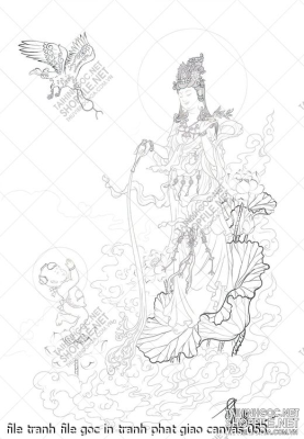 file tranh file goc in tranh phat giao canvas 053