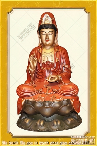 file tranh file goc in tranh phat giao canvas 054