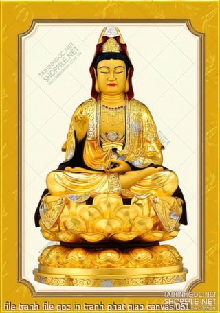 file tranh file goc in tranh phat giao canvas 061