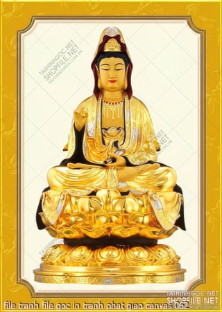 file tranh file goc in tranh phat giao canvas 062