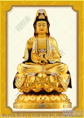 file tranh file goc in tranh phat giao canvas 063