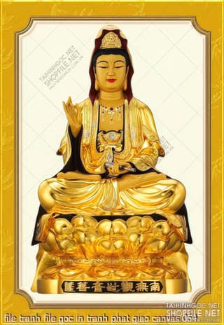 file tranh file goc in tranh phat giao canvas 064