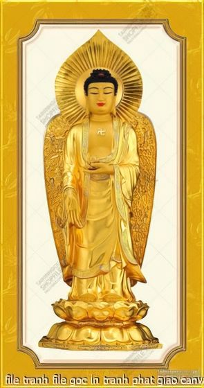 file tranh file goc in tranh phat giao canvas 068