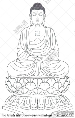 file tranh file goc in tranh phat giao canvas 073