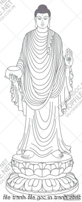 file tranh file goc in tranh phat giao canvas 074