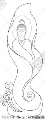 file tranh file goc in tranh phat giao canvas 075