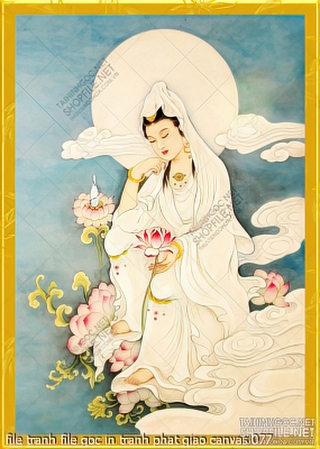 file tranh file goc in tranh phat giao canvas 077