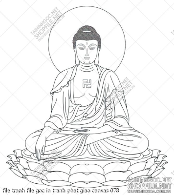 file tranh file goc in tranh phat giao canvas 078