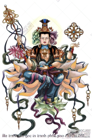 file tranh file goc in tranh phat giao canvas 098