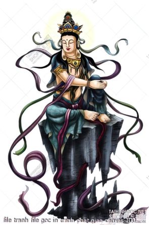 file tranh file goc in tranh phat giao canvas 100