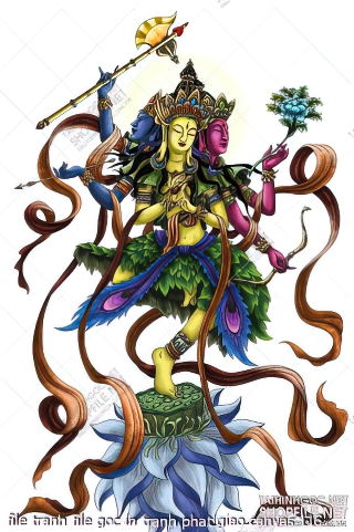 file tranh file goc in tranh phat giao canvas 116