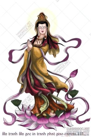 file tranh file goc in tranh phat giao canvas 118