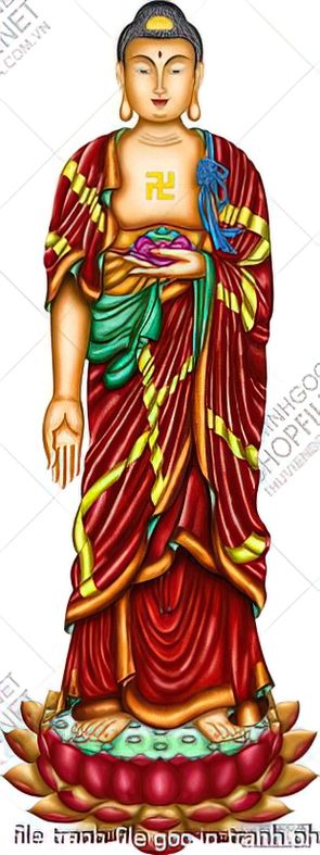 file tranh file goc in tranh phat giao canvas 123