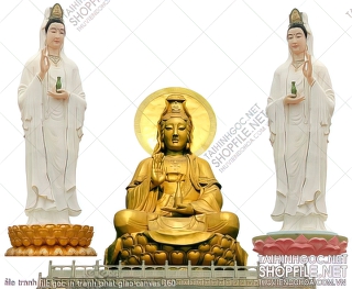 file tranh file goc in tranh phat giao canvas 160