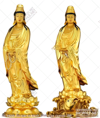 file tranh file goc in tranh phat giao canvas 166