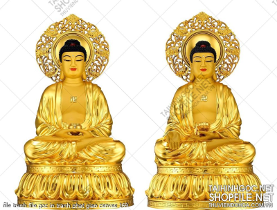 file tranh file goc in tranh phat giao canvas 169