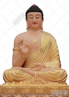 file tranh file goc in tranh phat giao canvas 179