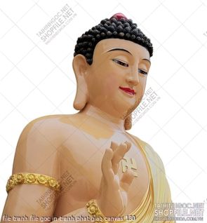 file tranh file goc in tranh phat giao canvas 180